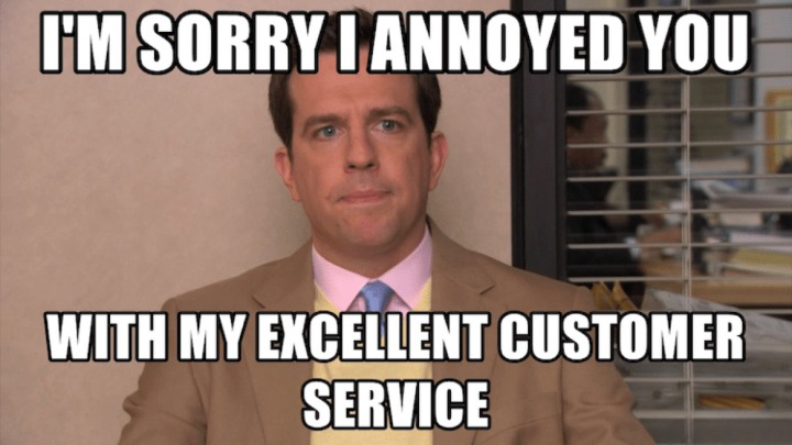 Apology for the bad client service.